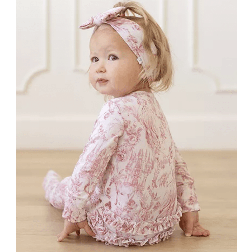 Girls' Antoinette Ruffled Footie - 0-3M
