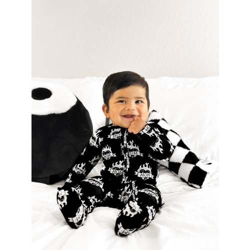Bamboo Zippy Sleeper in Mad Love For My Mama [Midnight Edition]