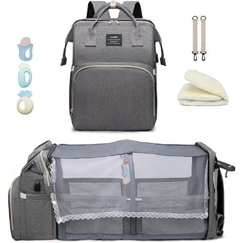 Baby Diaper Bag Diaper Bag with Changing Station,Diaper Bag Backpack,Large Capacity,900d Excellent Oxford(Ungrade Grey