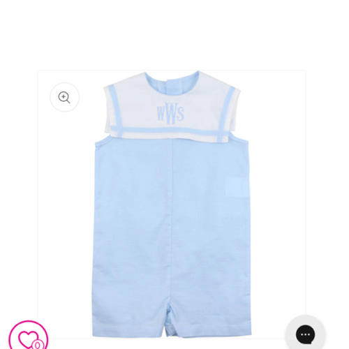 Blue And White Square Collar Jon Jon – Cecil & Lou