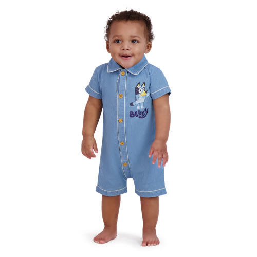 Bluey Baby Boy 2 Pack Rompers, Sizes 0/3 Months-24 Months
