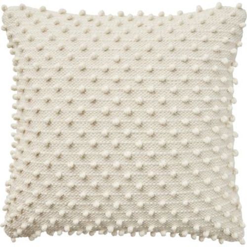 Mina Victory Lifestyle Loop Dots 18" x 18" Indoor Throw Pillow Ivory