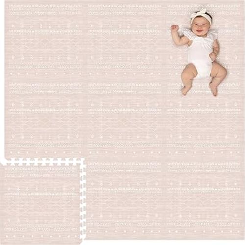 Lillefolk Baby Foam Play Mat - Baby Playmat | Tiles for Kids Interlocking Mat - Foam Baby Mat for Babies & Toddlers - Non Toxic Play Mat for Baby Tummy Time Mat (Large Size 6x6 ft (9 Tiles), Dusk