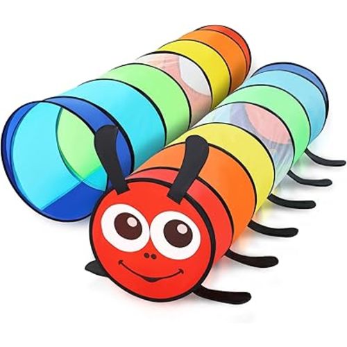 Moncoland Kids Play Tunnel Tent for Toddlers, Pack of 2 Colorful Pop Up Crawl Tunnel Toy Baby or Pet, Collapsible Gift Boy and Girl Tunnel Indoor Outdoor Game