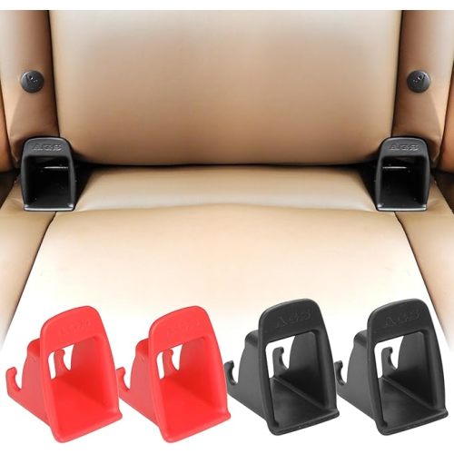JHKLS ISOFIX Interface Belt Latch Guide, 2 Pcs Car Seat ISOFIX Interface Buckle Fixed Guide Groove Car Seat Bracket Connector, Black