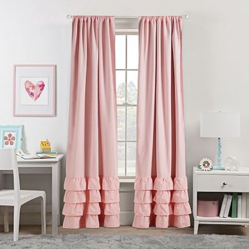 The Big One Kids™ Ruffle Blackout 2-pack Window Curtain Set