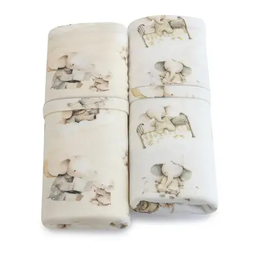 Bubba Blue 2 Pack Jersey Wrap Jersey Elephant Bedtime | Baby Bunting AU