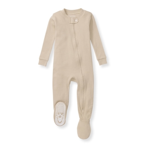 Solid Rib Organic Cotton Sleeper Hummus