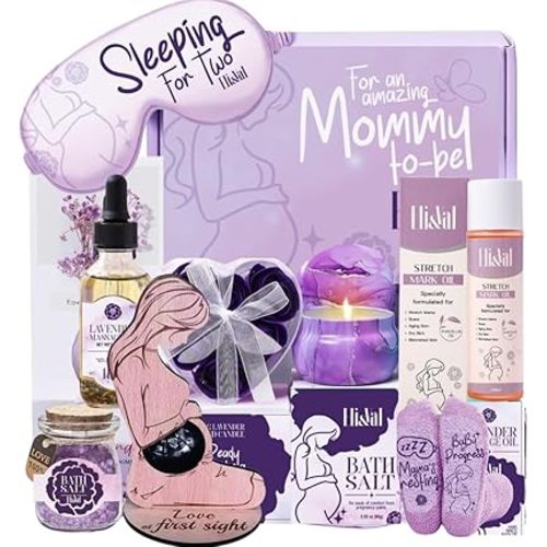 New Mom Gift Basket - Postpartum Gifts for Expecting Mother | New Mom Care Package After Baby-Pregnancy must haves | Baby Shower Gifts for Expecting Mommy To Be