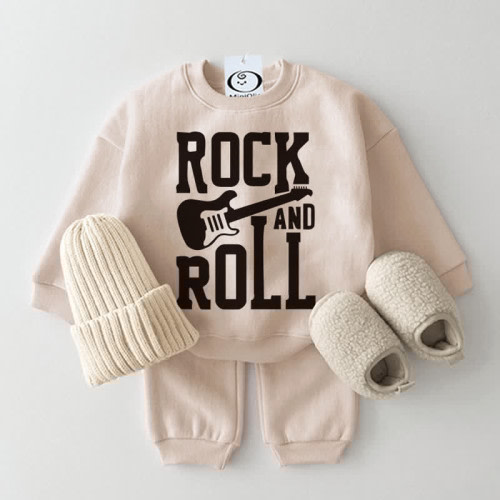 ROCK AND ROLL Baby Guitar 2-piece Beige Set