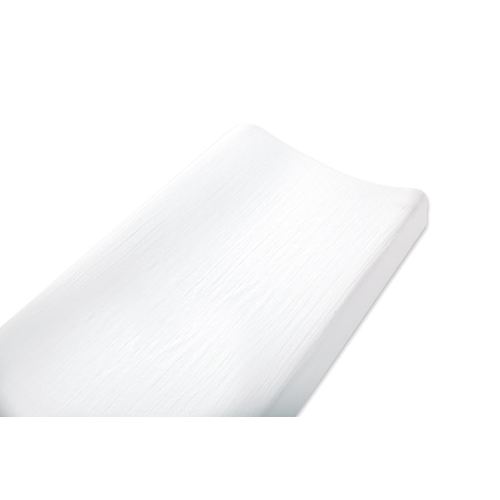aden + anais Essentials Changing Pad Cover, 100% Cotton Muslin, Super Soft, Breathable, Tailored Snug Fit, Single, Solid White