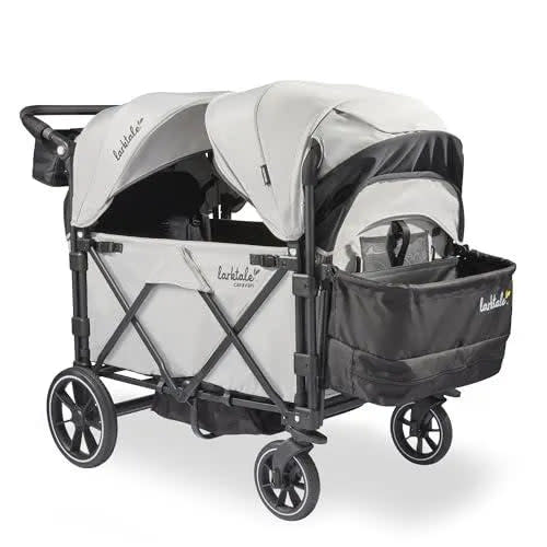 Caravan Quad 4-Seater Stroller Wagon with Reclining Seats- Avalon Grey