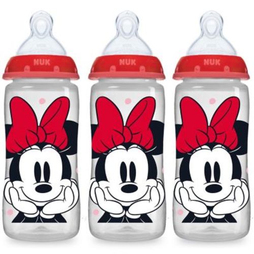 NUK® Smooth Flow Disney Minnie Mouse 3-Pack 10 oz. Bottles - RED - 10 OZ