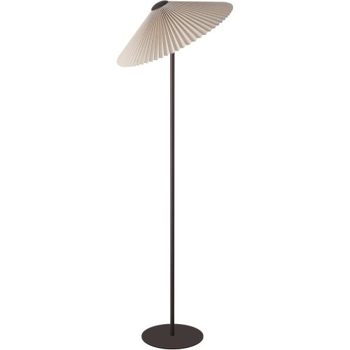 KUNJOULAM Pleated Floor Lamp, Pole Floor Lamps, Simple Design Tall Lamp with Fabric Lampshade, Standing Lamp for Living Room, Bedroom, Office, Home (Brown)