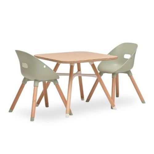Lalo 3pc Table And Chairs Set - Natural/sage