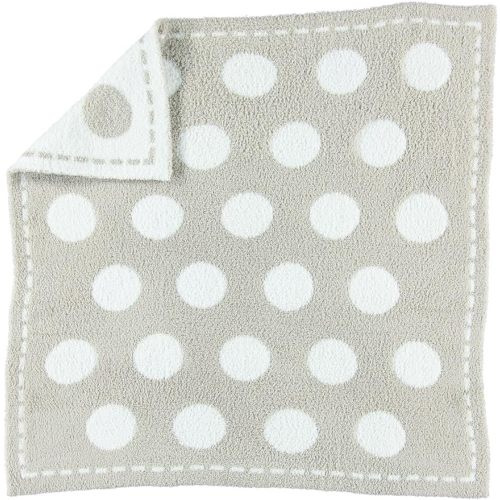 Barefoot Dreams Cozychic Dream Receiving Blanket - Stone / White / Circles