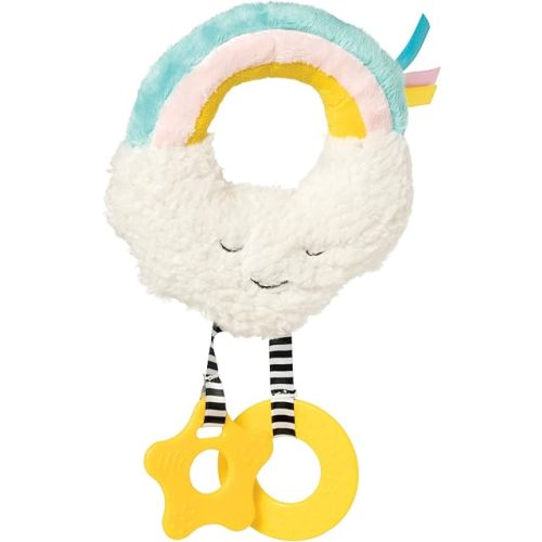 Manhattan Toy Cherry Blossom Days Cloud Baby Circle Rattle with Crinkle Paper and Teethers