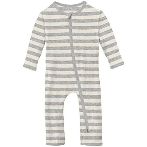 KicKee Pants Stripes Zip Coverall, Super Soft Baby Clothes, Baby and Kid One Piece Sleepwear for Boys and Girls