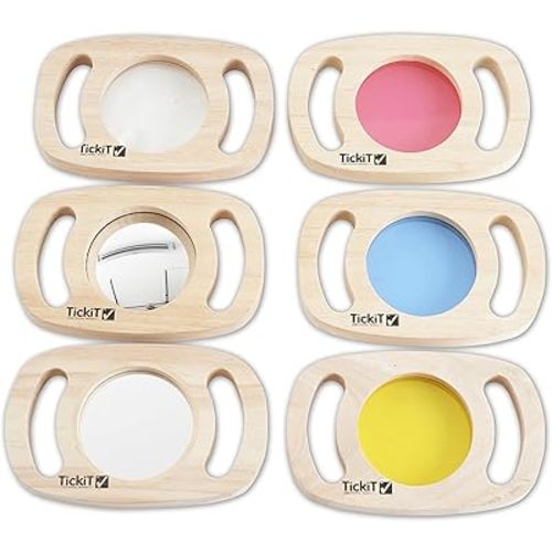TickiT Easy Hold Discovery Set | 6 Easy-Hold Viewers | Sensory Mirrors for Toddlers | Calm Down Corner Toys for Kids