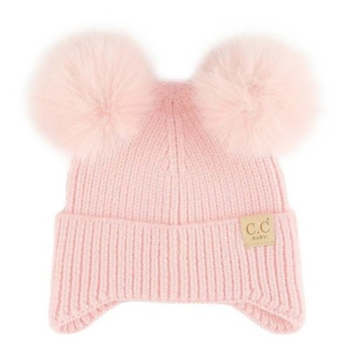 Baby Girls' C.C Tonal Double Pom Beanie | SCHEELS.com