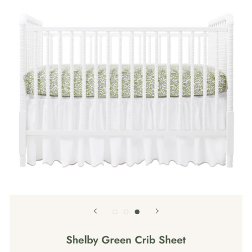 Shelby Green Crib Sheet