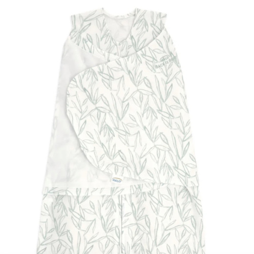 100% Cotton Baby Swaddle Green Leaves | Newborn | HALO US