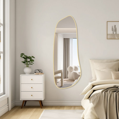 Wrought Studio™ Irregular Wall Mirror, Asymmetrical Wood Mirror & Reviews | Wayfair