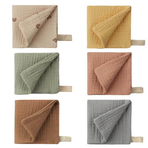 6 Pack Muslin Cloths for Baby Burp Cloths Cotton Absorbent Soft Breathable Hand Washcloths Muslin Squares Baby Essential
