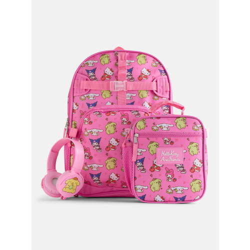 Sanrio Hello Kitty and Friends Girls Backpack Set with Lunch Bag and Headphones, 3 Piece