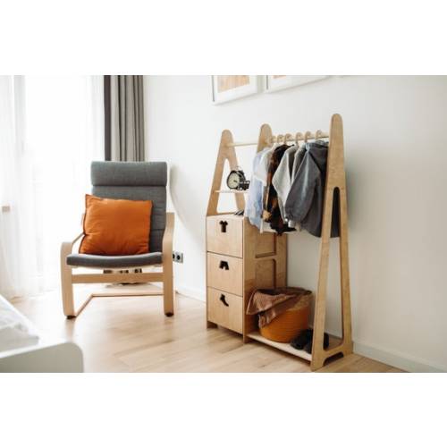 Children Wardrobe Montessori Clothing Rack Wooden Clothing - Etsy