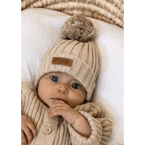 Little B's Ribbed Beanie - Oak