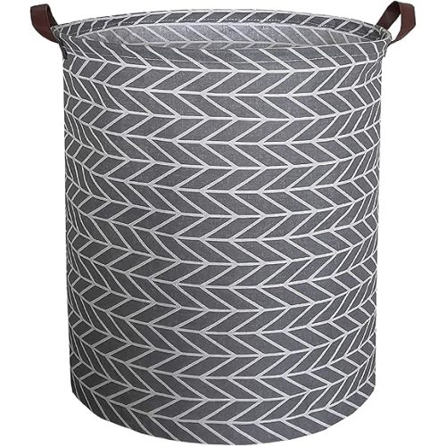 CLOCOR Large Round Storage Baskets,Collapsible Storage Bin, Dirty Laundry Hamper Baskets for Baby Boys and Girls, Office, Bedroom, Toys Nursery Kids Clothes Gift Basket(Arrowhead)