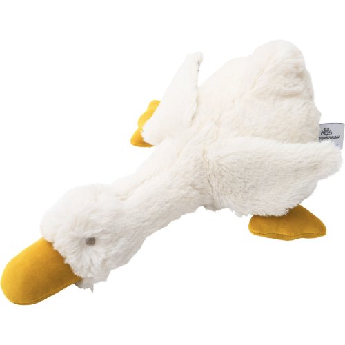 Astrid The Goose Plush Toy, Beige And Yellow - Pamplemousse Peluches Plush | Maisonette