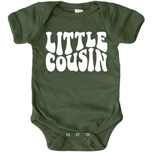 Olive Loves Apple Little Cousin Groovy Retro Bodysuits for Baby and Toddler Boy and Girls Fun Family Outfits