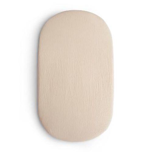Mushie Extra Soft Muslin Bassinet Crib Sheet - Fog