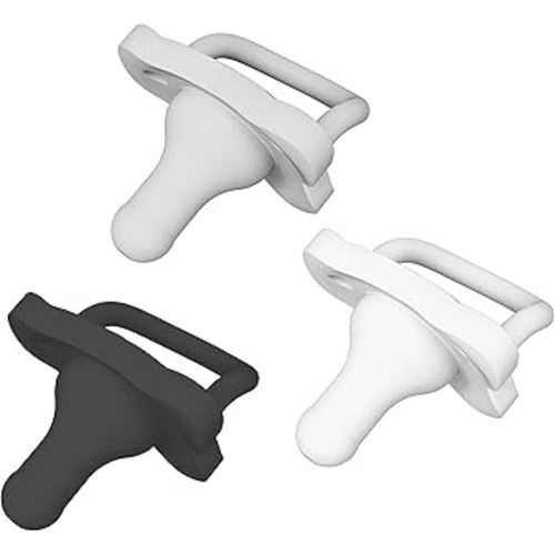 Dr. Brown’s HappyPaci 100% Silicone Pacifier 0-6m, BPA Free, Black, Cool Gray, White, 3-Pack