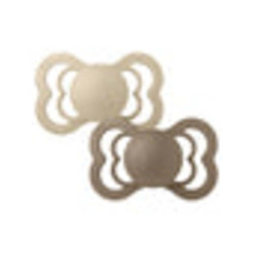 BIBS Supreme Silicone Pacifier 2 Pack, Vanilla/Dark Oak – SpearmintLOVE
