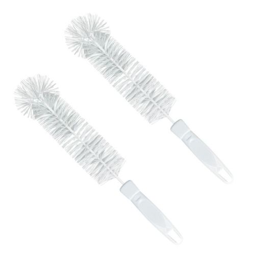 Lola Products Bottle Brush Cleaner, Durable Fiber Bristles Around Twisted Wire with Gripper Handle & Storage Hang Hole, Dishwasher Safe, 2 Pack