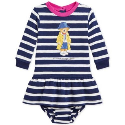 Baby Girls Striped Polo Bear Dress