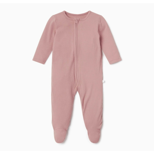 Ribbed Clever Zip Baby Footed Pajamas | Organic Onesies | MORI US