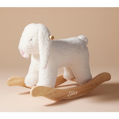 Sherpa Bunny Plush Nursery Rocker