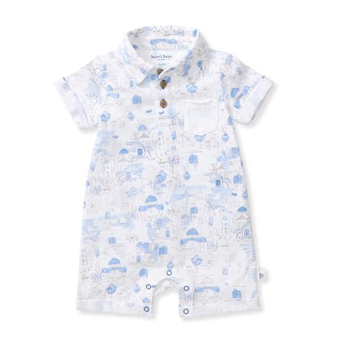 Burt's Bees Baby Baby Boys Romper, 100% Organic Cotton, One-piece Outfit Boy Clothes for Sizes Newborn to 24 Months