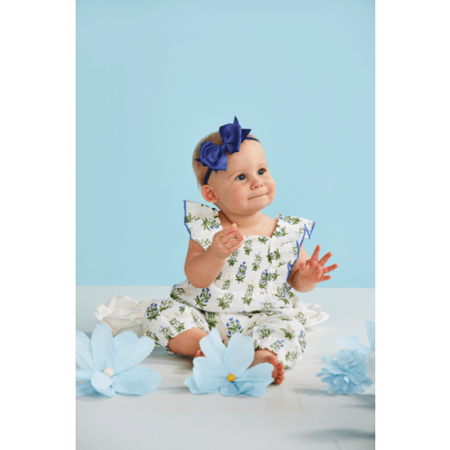 Blue Printed Baby Longall | Mud Pie