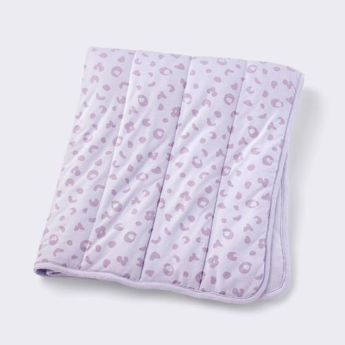 Rayon From Bamboo Jersey Quilted Blanket - Leopard - Purple - Cloud Island™