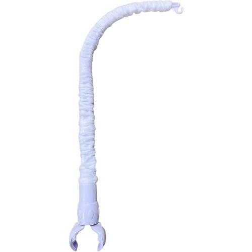 23 inches Baby Crib Mobile Arm,Mobile Arm for Crib with Cloth Cover,Nursery Mobile Arm Baby Mobile Hanger,The Claw Part can be Adjusted Width,DIY Toy Decoration (White)