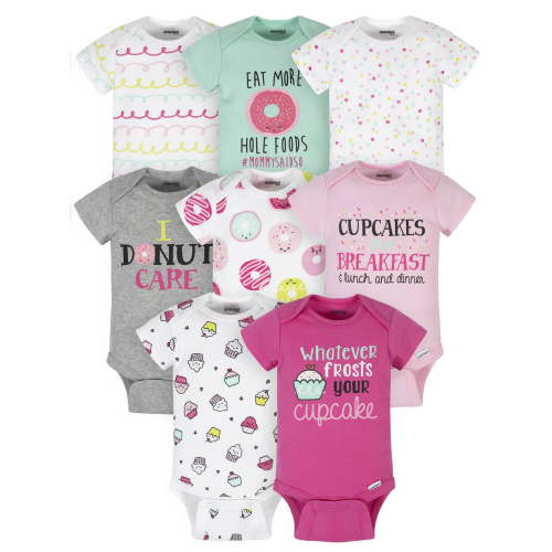 Onesies Brand Baby Girl Bodysuits, 8-Pack, Sizes Newborn - 12 Months
