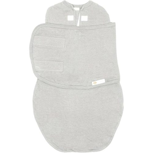 embé 2-Way Starter Baby Swaddle, 6-14 lbs, Newborn Swaddle Sack 0-3 Months, Zip & Velcro Swaddle 0-3 Months Baby Swaddles Wrap, Hip Healthy, Infant Swaddle - Cloud