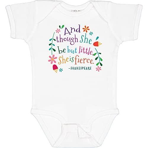She Is Fierce Shakespeare Quote Baby Bodysuit