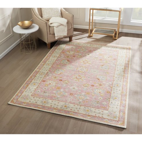 Viv + Rae™ Guerin Oriental Wool / Nylon Pink Area Rug & Reviews | Wayfair