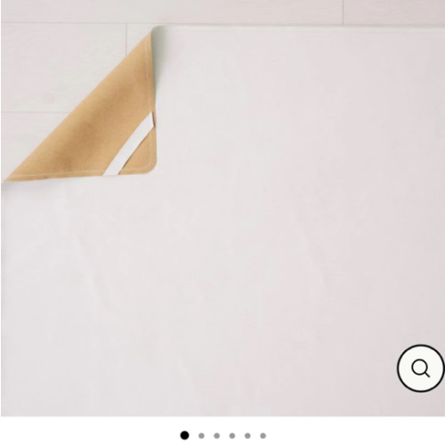 Vegan leather play mat solid blanc (medium)
